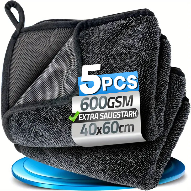 Microfiber Car Drying Towel Super Absorbent - Toalhas de lavagem de carro 600gsm