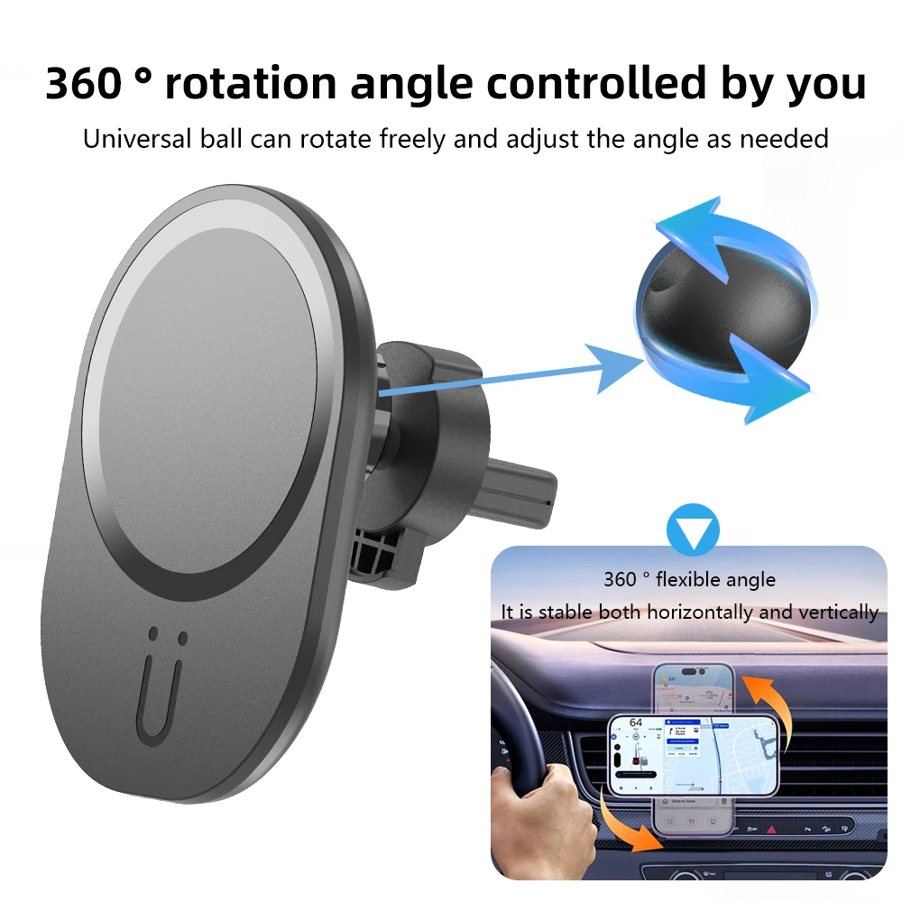 Magnetic Phone Holder For Car Vent - Mini magnético sem fio carregador de