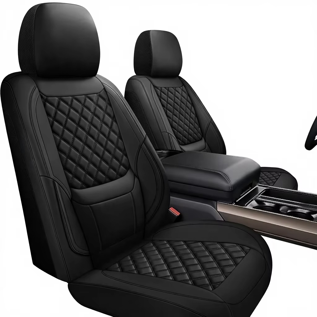Leather Car Seat Covers Full Set Universal - Conjunto Completo de Capas de Assento