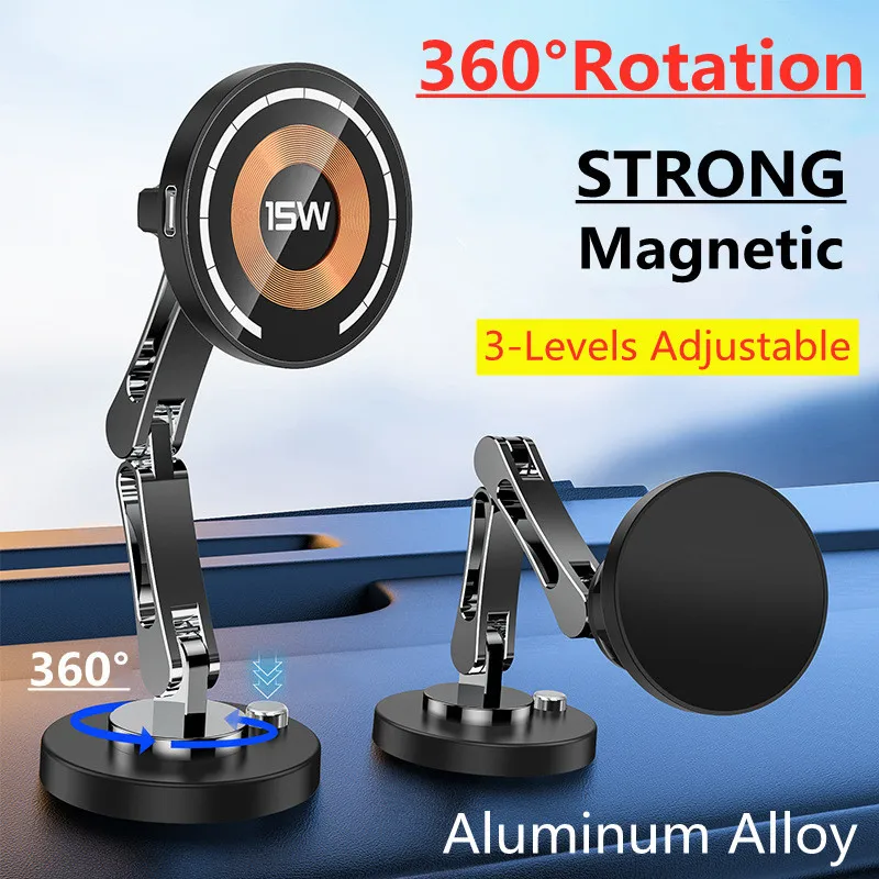 Wireless Car Charger Mount Fast Charging - Suporte magnético do carregador sem fio
