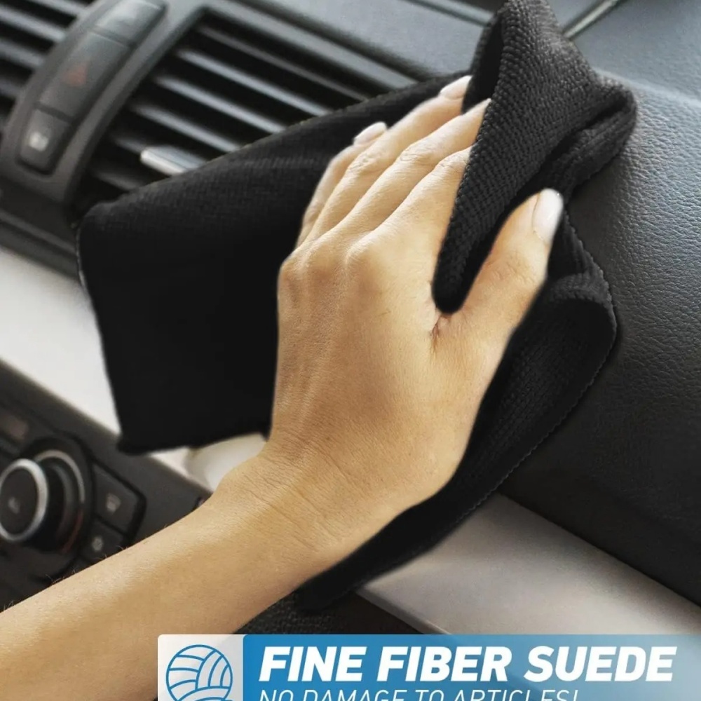 Microfiber Car Drying Towel Super Absorbent - Pano de Limpeza de Microfibra Preto,