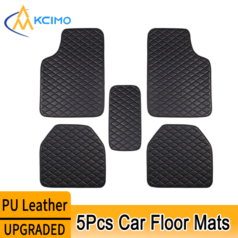 Car Floor Mats Universal Waterproof Leather - Tapetes de Carro Kcimo 5 Peças