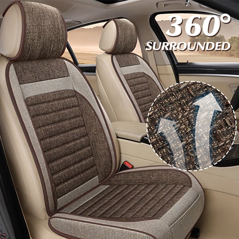 Leather Car Seat Covers Full Set Universal - Conjunto Completo de Capas de Assento