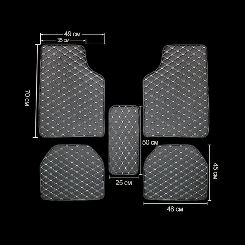 Tapetes de carro 5 peças couro - Car Floor Mats Universal Waterproof Leather avaliação e preço