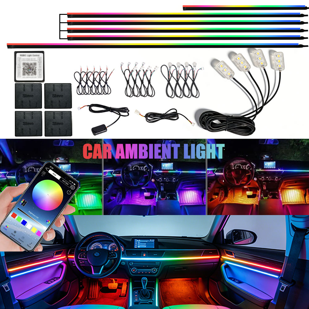 Lâmpadas LED Acrílicas Ambient - Led Ambient Interior Car Lights App Control avaliação e preço