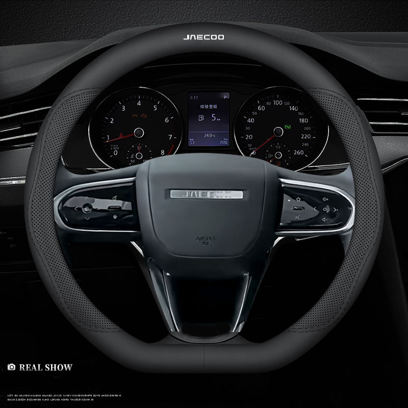 Capa de Volante de Couro para  - Car Steering Wheel Cover Anti Slip Breathable avaliação e preço