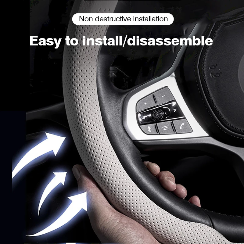 Capas de Volante Compatíveis c - Car Steering Wheel Cover Anti Slip Breathable avaliação e preço