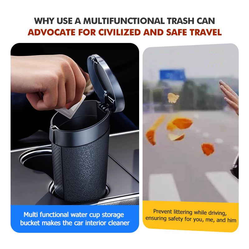 Lixeira para carro, durável, à - Waterproof Car Trash Can With Lid avaliação e preço
