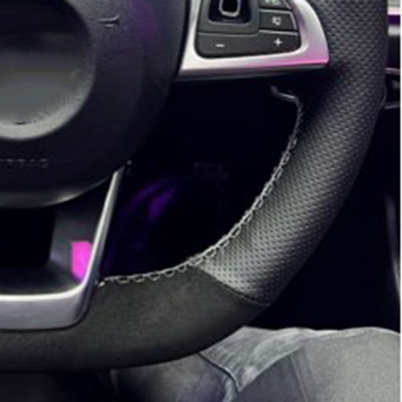 Capa de volante de carro costu - Car Steering Wheel Cover Anti Slip Breathable avaliação e preço