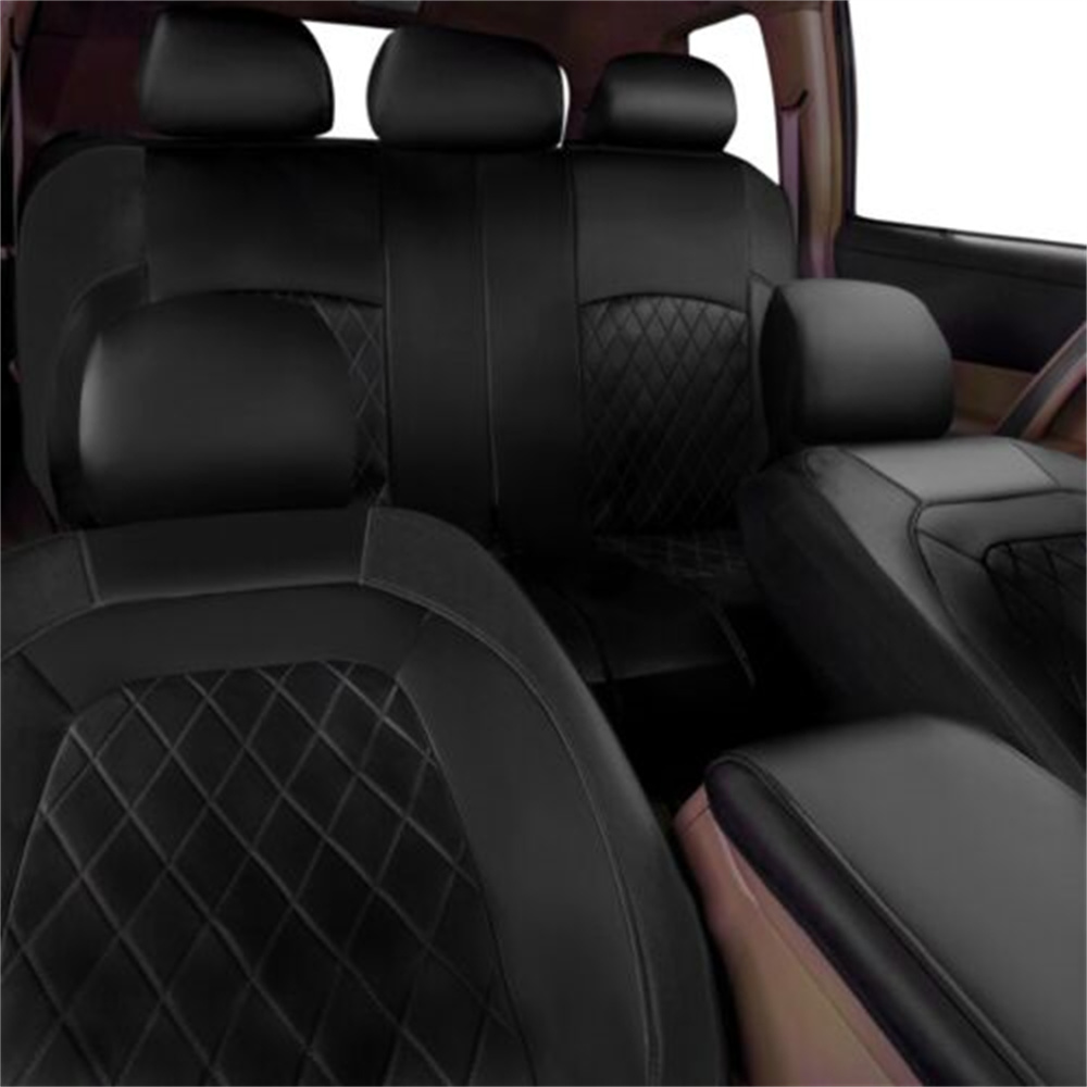 Conjunto universal de capa de  - Leather Car Seat Covers Full Set Universal avaliação e preço