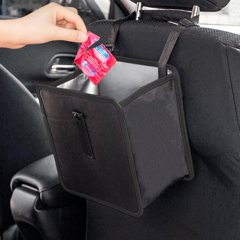 Lixeira Portátil para Carro, C - Waterproof Car Trash Can With Lid avaliação e preço