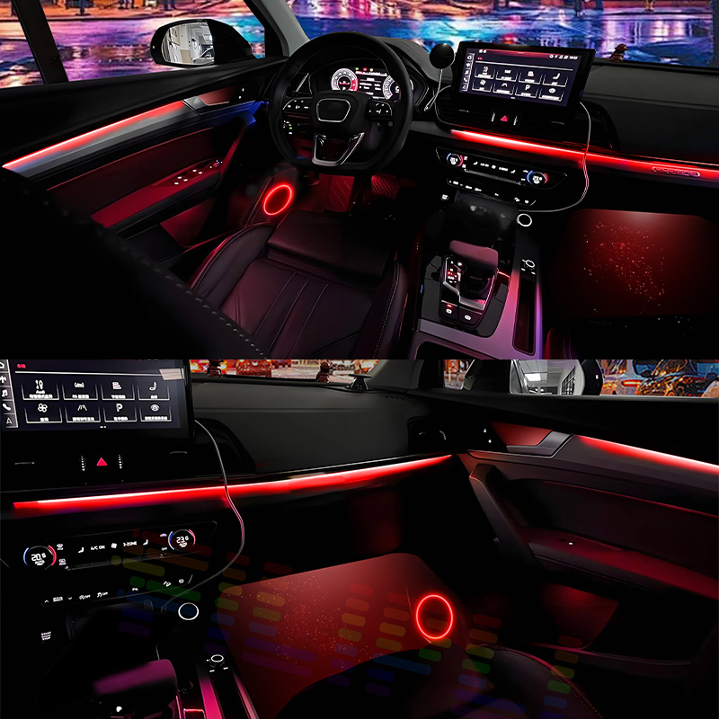 Luzes LED Ambiente Coloridas p - Led Ambient Interior Car Lights App Control avaliação e preço
