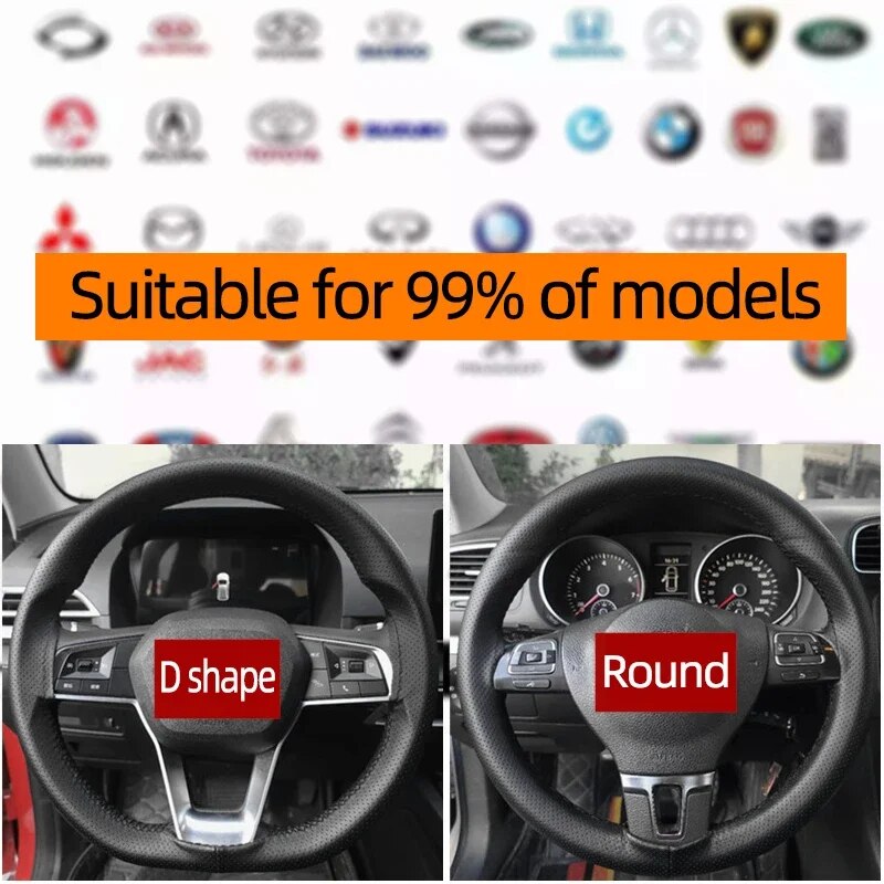 Capa universal de couro para v - Car Steering Wheel Cover Anti Slip Breathable avaliação e preço