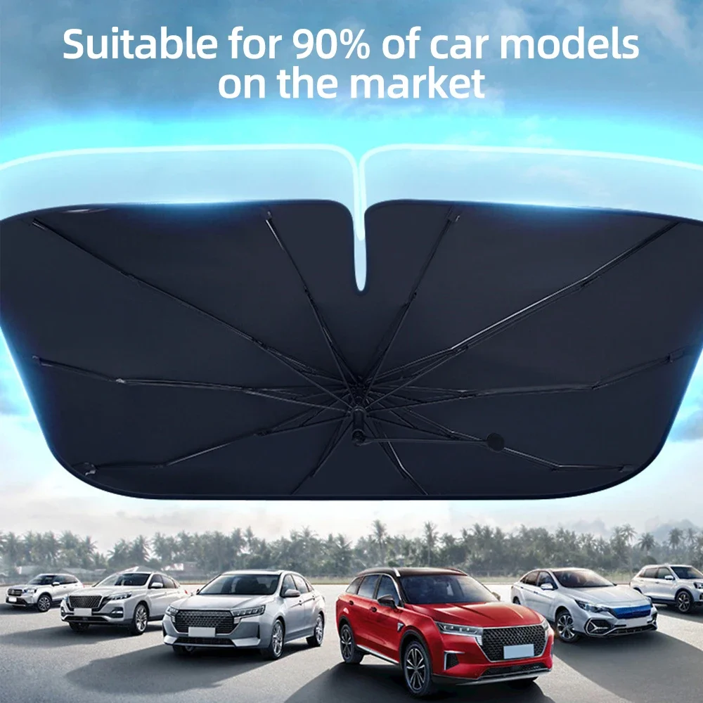 Pára-sol do carro guarda-chuva - Car Sunshade Windshield Umbrella Foldable avaliação e preço