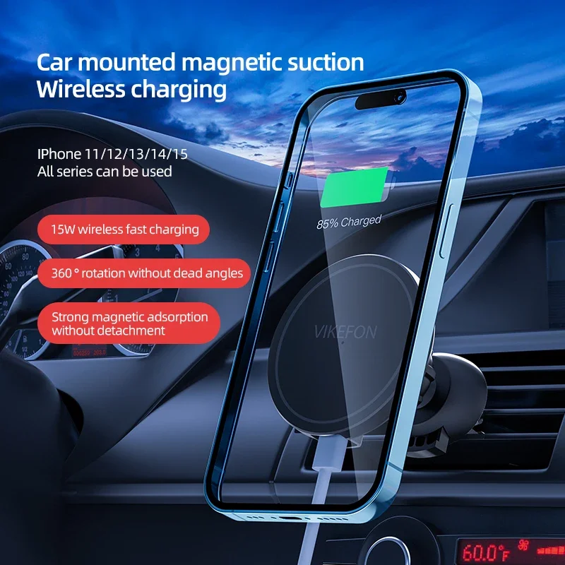 Saída de ar do carro carregado - Magnetic Phone Holder For Car Vent avaliação e preço