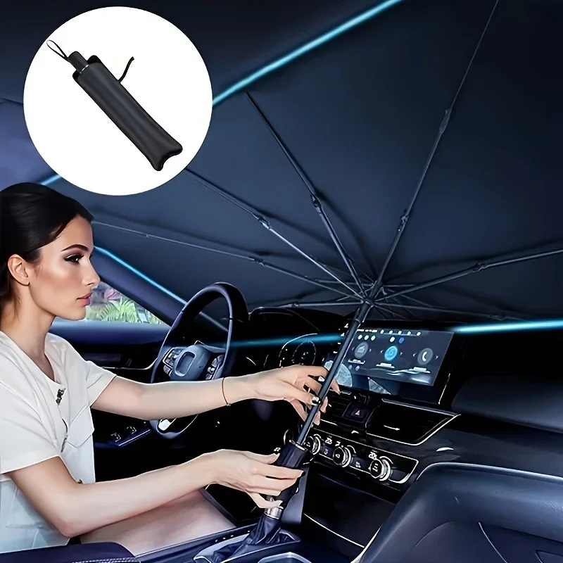 Protetor Solar para Para-brisa - Car Sunshade Windshield Umbrella Foldable avaliação e preço