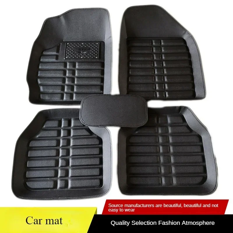 Novo luxo couro tapetes do car - Car Floor Mats Universal Waterproof Leather avaliação e preço