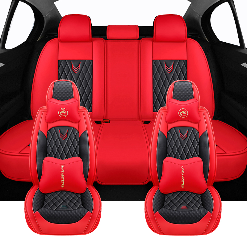 Conjunto completo de capas uni - Leather Car Seat Covers Full Set Universal avaliação e preço