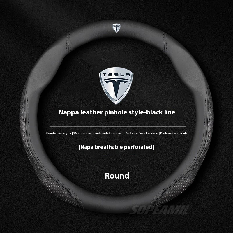 Tesla modelo 3 modelo y modelo - Car Steering Wheel Cover Anti Slip Breathable avaliação e preço