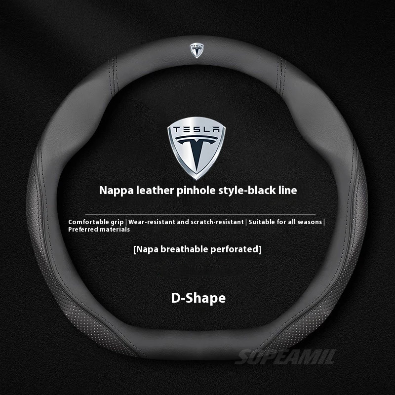 Tesla modelo 3 modelo y modelo - Car Steering Wheel Cover Anti Slip Breathable avaliação e preço