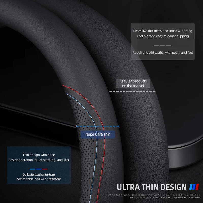 1 Peça de Capa para Volante de - Car Steering Wheel Cover Anti Slip Breathable avaliação e preço