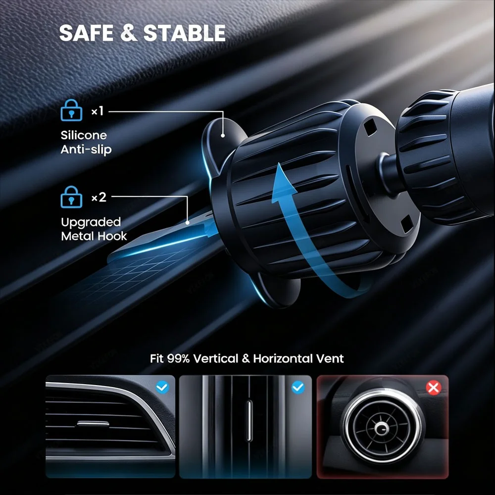 Carregador Sem Fio Magnético Q - Magnetic Phone Holder For Car Vent avaliação e preço